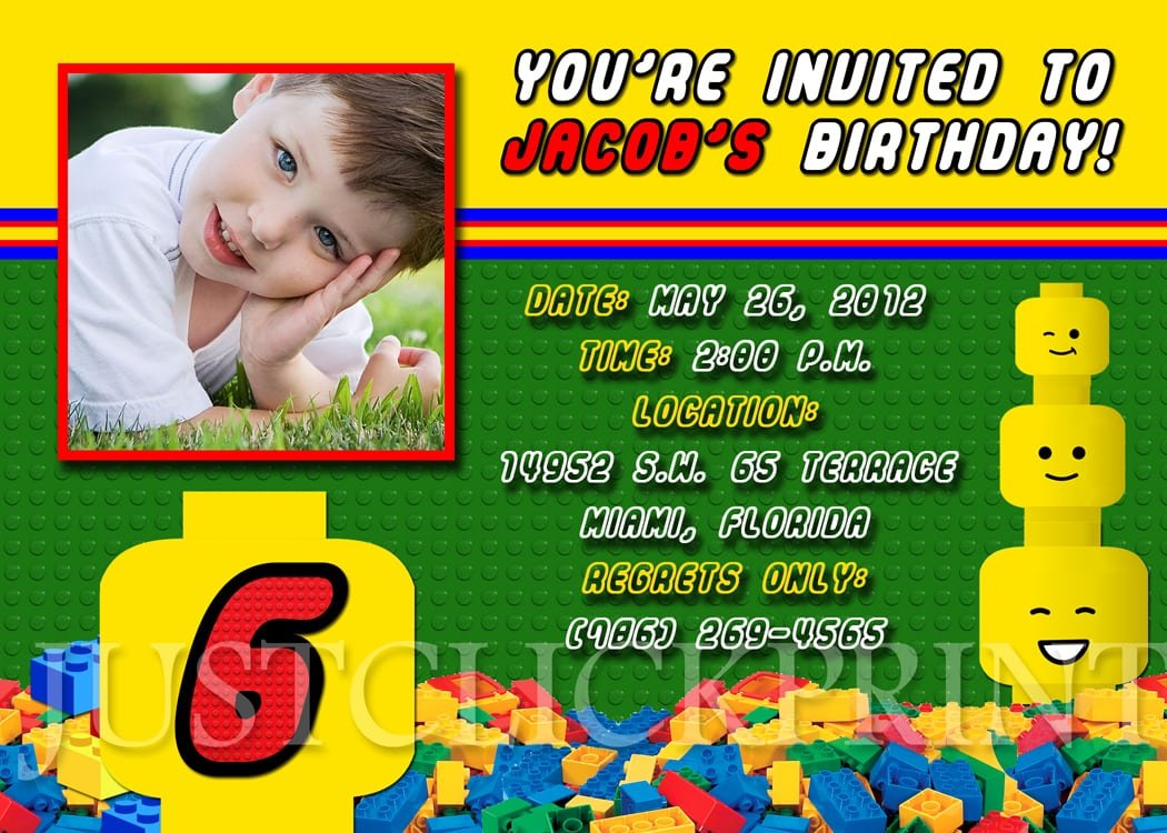 Lego Birthday Party Invitations â Fleeciness Info